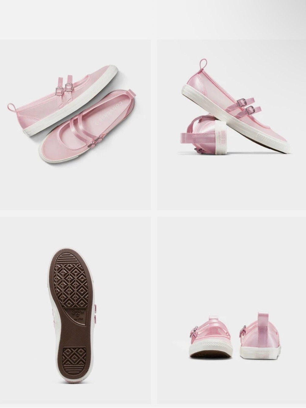 Converse All Star Dainty Mary Jane Mesh Sneakers- Pink Frost/White - Picture 2 of 3